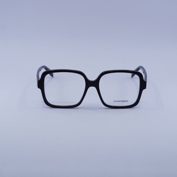 Alexander McQueen AM0286O 001 Eyeglasses Black 55mm Square Frame - Picture 4 of 10